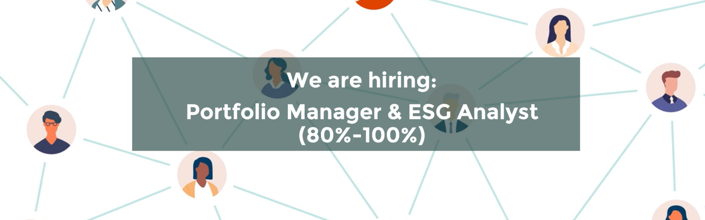 We are hiring - Portfolio Manager & ESG Analyst